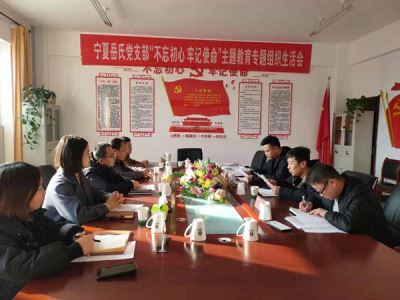 寧夏岳氏黨支部召開“不忘初心，牢記使命”主題教育專題組織生活會